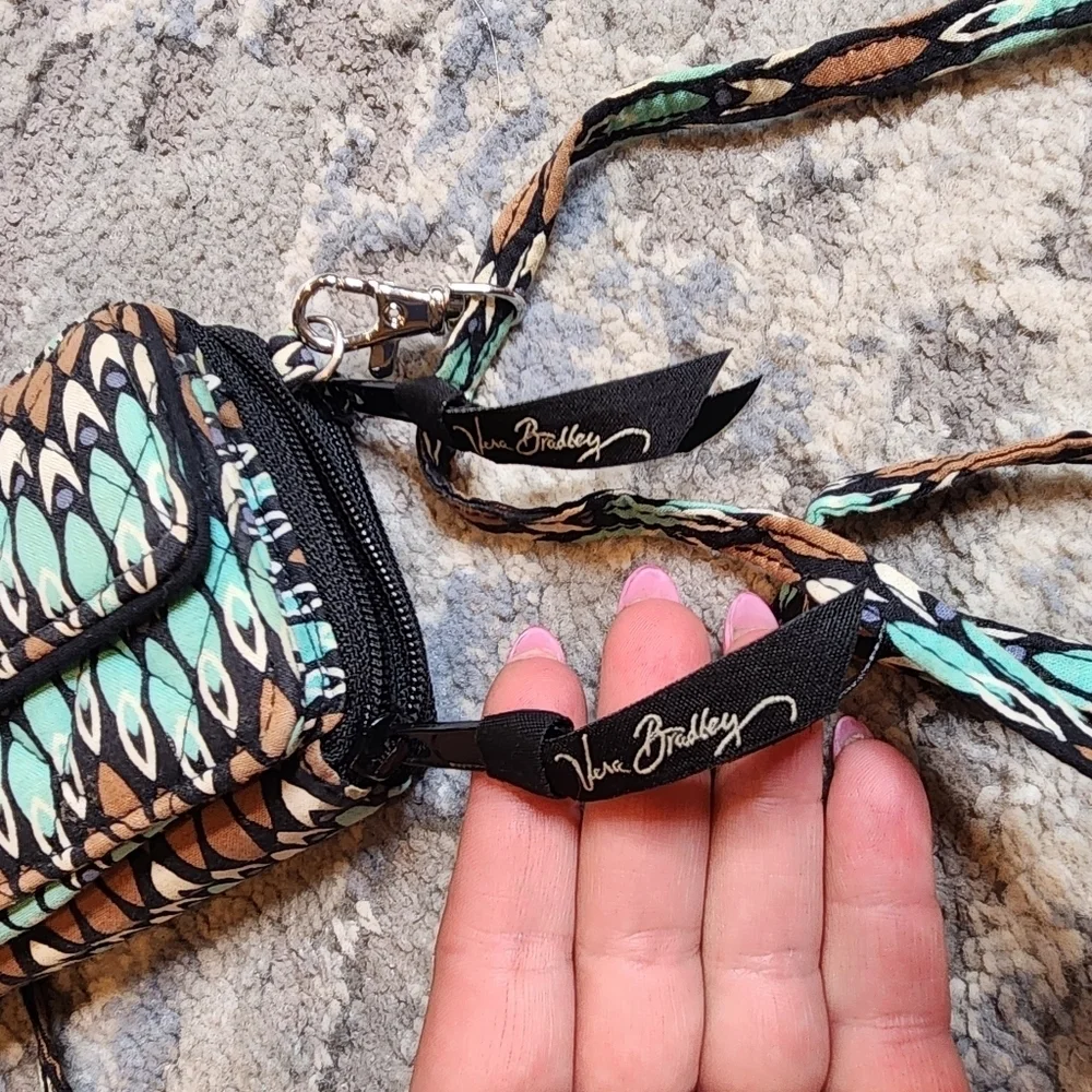 Vera Bradley‎ Sierra Stream All-in-One Crossbody Bag. Turquoise brown